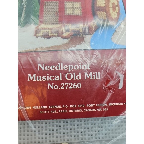 Vintage Mary Maxim Needlecraft Kit Musical Old Mill No.27260 New - Picture 2 of 4